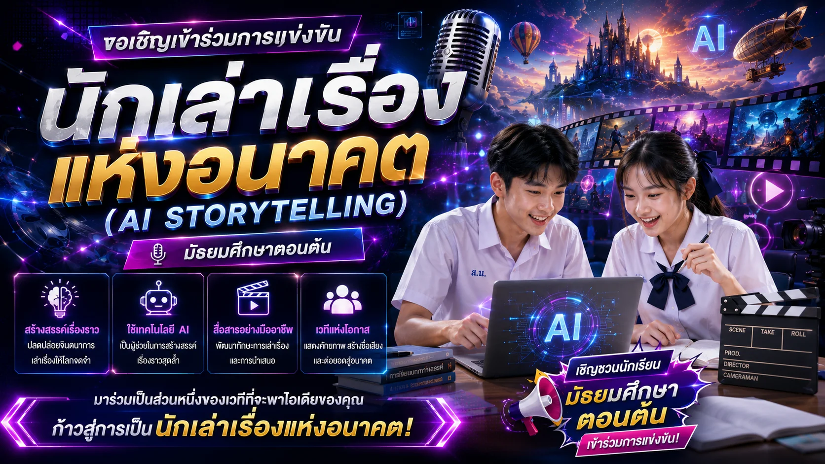 การแข่งขันนักเล่าเรื่องแห่งอนาคต (AI Storytelling)
