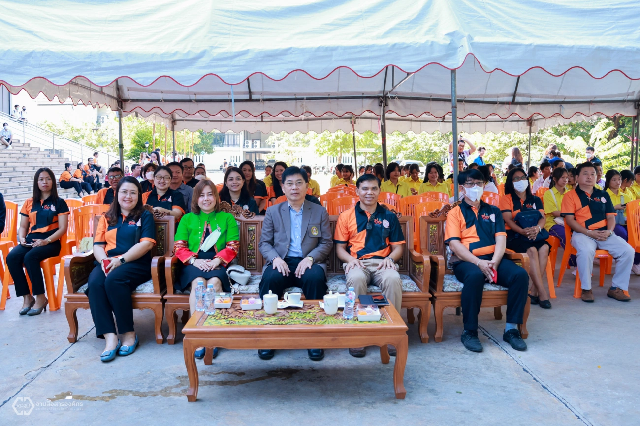  รองศาสตราจารย์วิสิฐ ธัญญะวัน รองอธิการบดีฝ่ายวิชาการ เป็นประธานในพิธีเปิดกิจกรรมOPEN HOUSE HUSO 2023